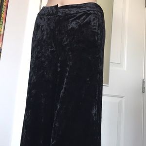 Cynthia Rowley high waisted, crushed velvet pants